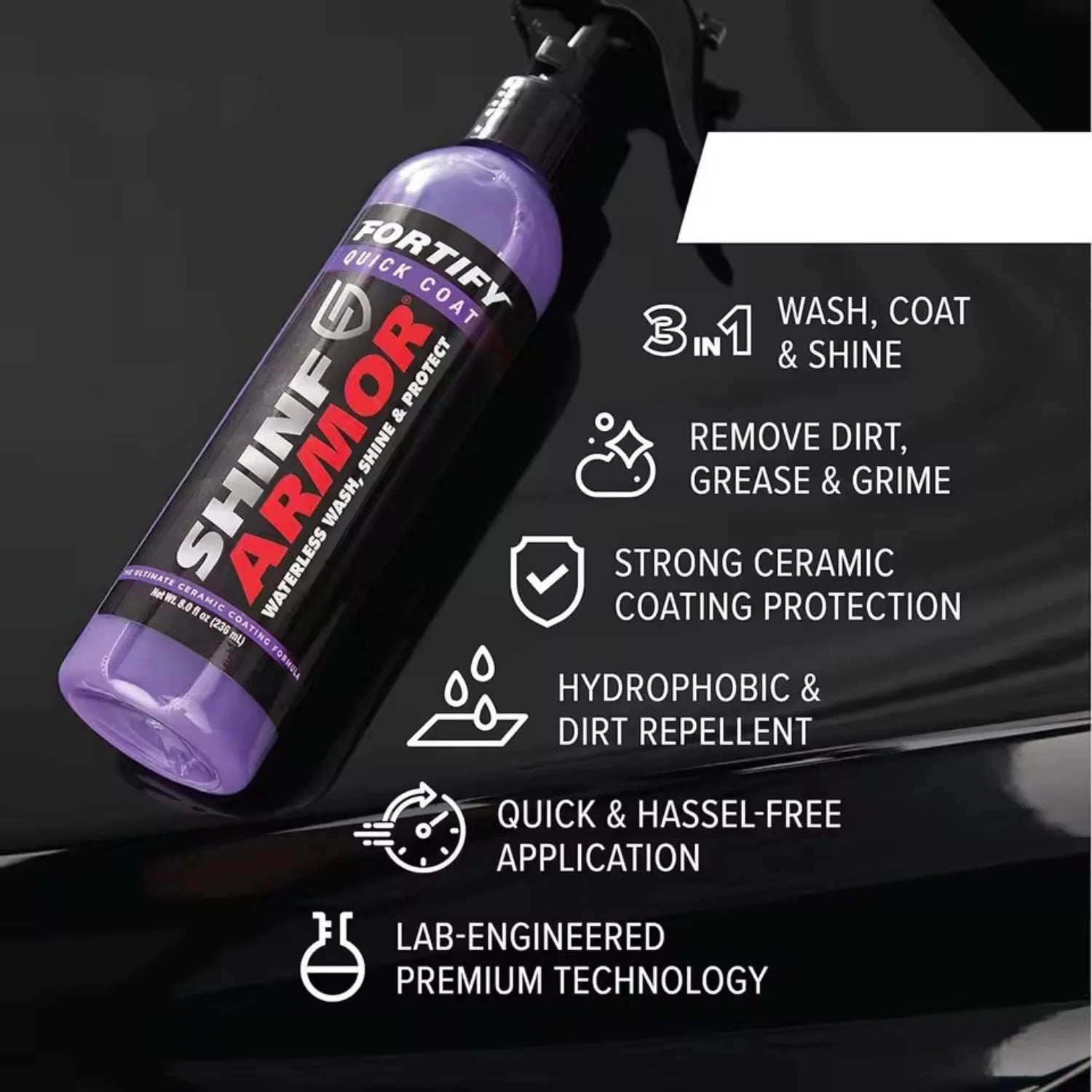 Armor Fortify™ - 3-in-1 Ceramic Car Coating Spray